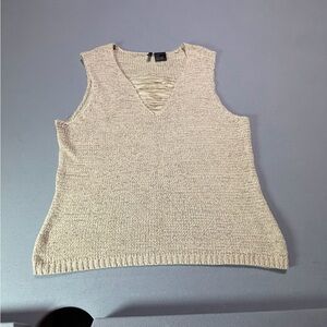 Vintage Etoile Beige Knit  tank Top sweater vest